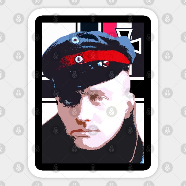 Manfred von Richthofen - the red baron Sticker by oryan80